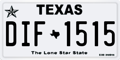TX license plate DIF1515