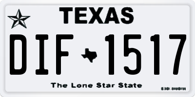 TX license plate DIF1517