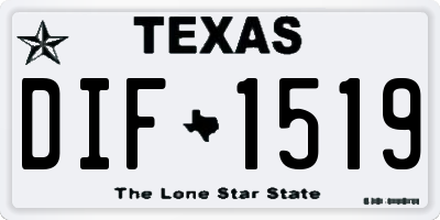TX license plate DIF1519