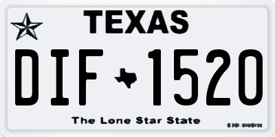 TX license plate DIF1520