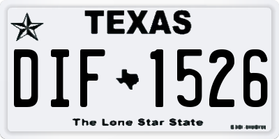 TX license plate DIF1526