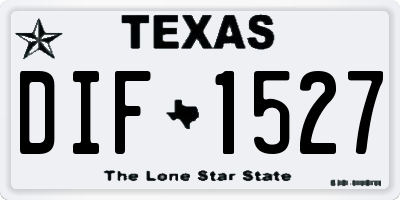 TX license plate DIF1527