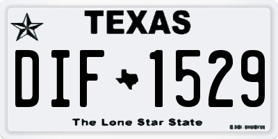 TX license plate DIF1529