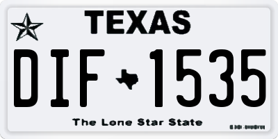 TX license plate DIF1535