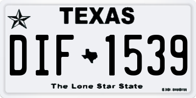 TX license plate DIF1539