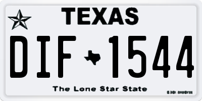 TX license plate DIF1544