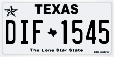 TX license plate DIF1545