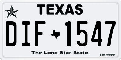 TX license plate DIF1547