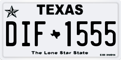 TX license plate DIF1555