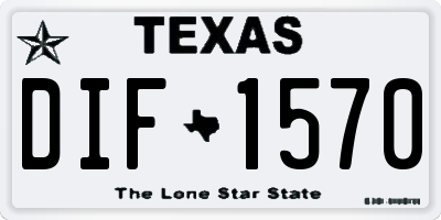 TX license plate DIF1570