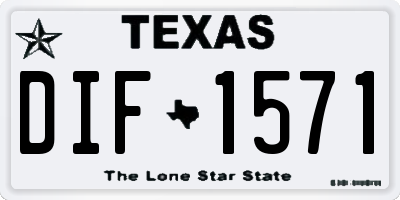 TX license plate DIF1571