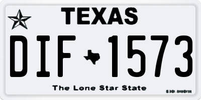 TX license plate DIF1573