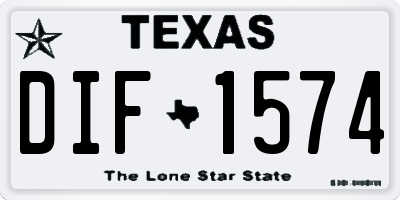 TX license plate DIF1574