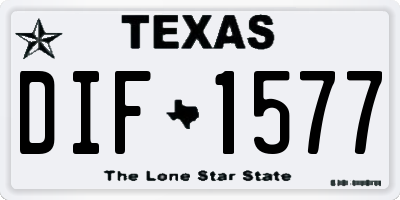TX license plate DIF1577