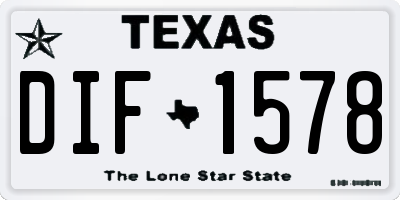 TX license plate DIF1578