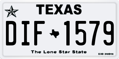 TX license plate DIF1579