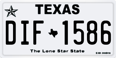 TX license plate DIF1586