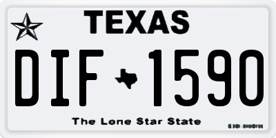 TX license plate DIF1590