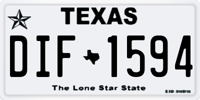 TX license plate DIF1594