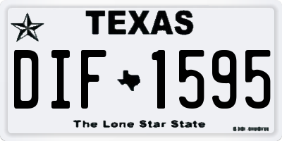 TX license plate DIF1595