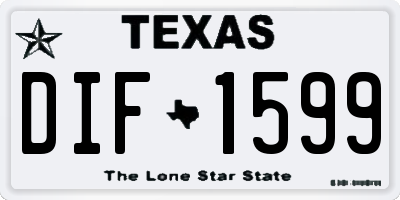 TX license plate DIF1599