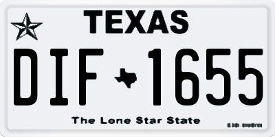 TX license plate DIF1655