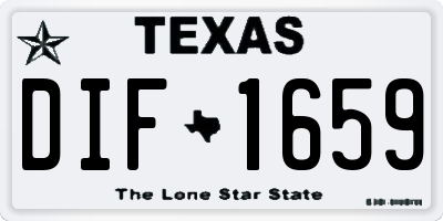 TX license plate DIF1659