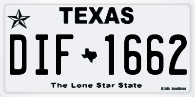 TX license plate DIF1662