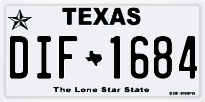TX license plate DIF1684