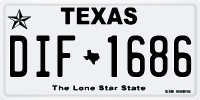 TX license plate DIF1686