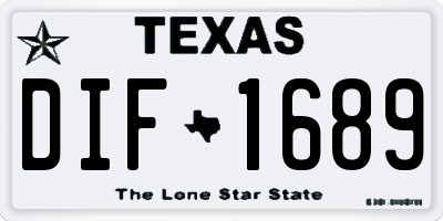 TX license plate DIF1689