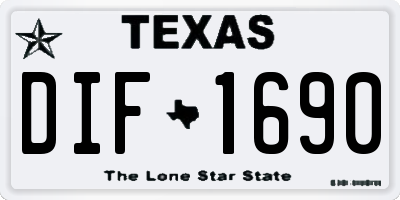 TX license plate DIF1690