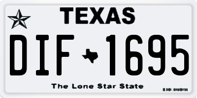 TX license plate DIF1695