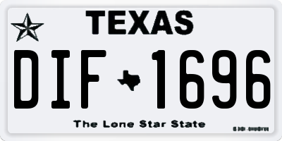 TX license plate DIF1696