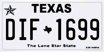 TX license plate DIF1699