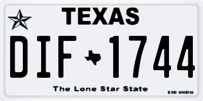 TX license plate DIF1744