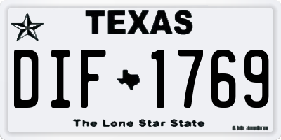 TX license plate DIF1769