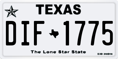 TX license plate DIF1775