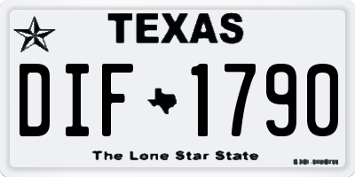 TX license plate DIF1790