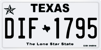 TX license plate DIF1795