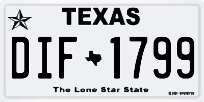 TX license plate DIF1799