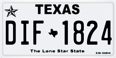 TX license plate DIF1824