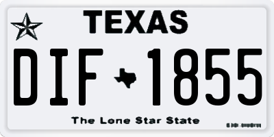 TX license plate DIF1855