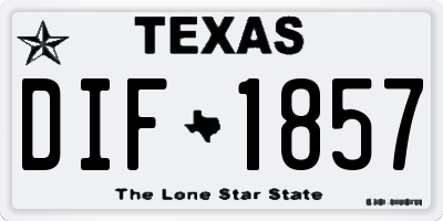 TX license plate DIF1857