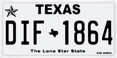 TX license plate DIF1864