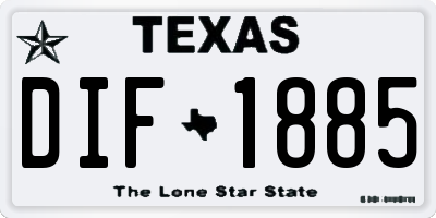 TX license plate DIF1885