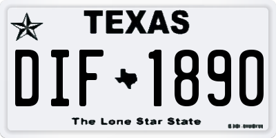 TX license plate DIF1890