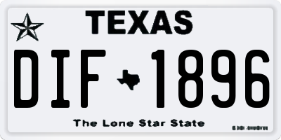 TX license plate DIF1896