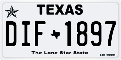TX license plate DIF1897