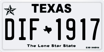 TX license plate DIF1917